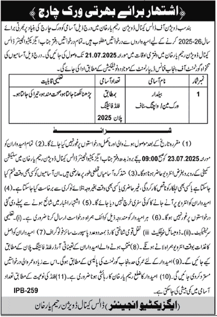 Pakistan Rangers Jobs 2025 In Lahore