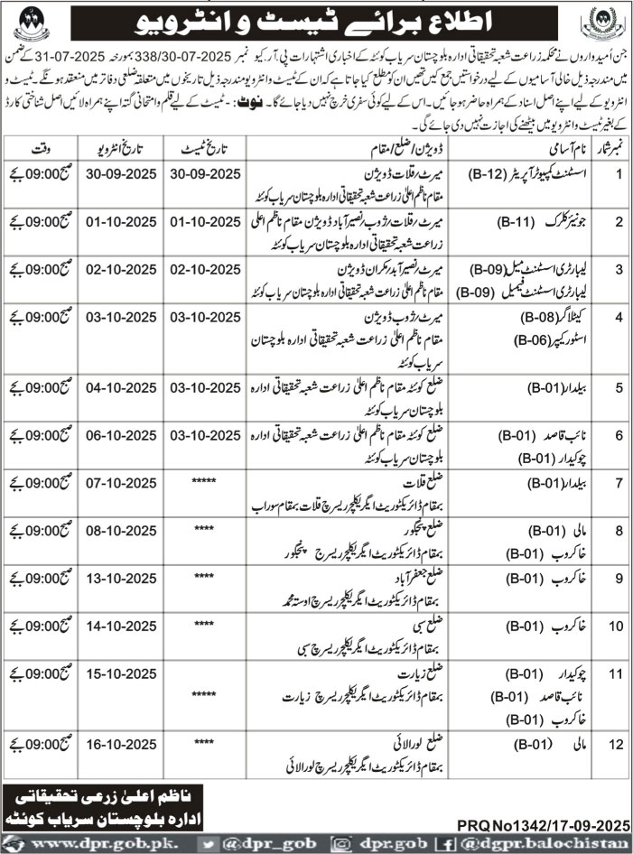 Mali and Chowkidar Jobs 2025 In Agriculture Department